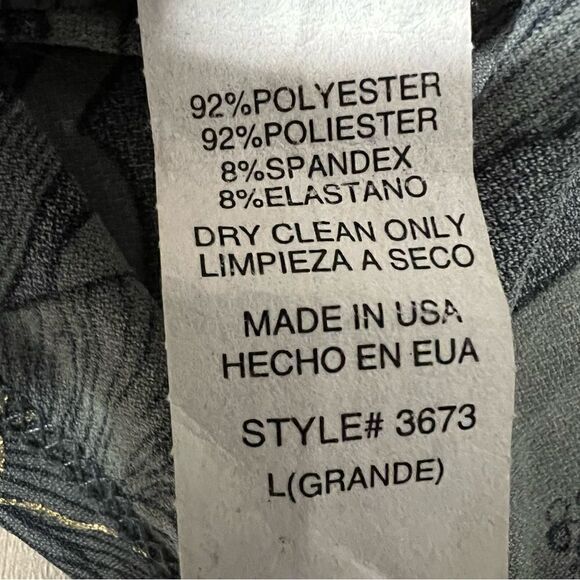 Vintage Y2K tank by forever 21 sz L NWT gray and metallic gold pattern v neck - Picture 8 of 12